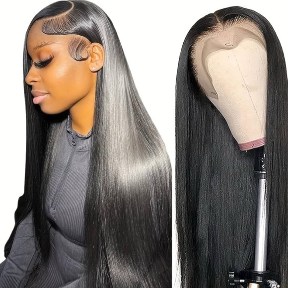 22” Sleek Black Hair LACEFRONT Wig for Women NEW